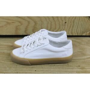 New Madewell Sneakers Womens 5 White Canvas Sidewalk Shoes Gum Sole
